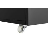 Armoire à dossiers mobile en acier à 2 portes blanche, modèle D0100HPF8MW, pour bureau et imprimante