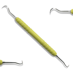Détartreur dentaire universel en forme de faucille avec manche en plastique, gratte-dents pour plaque dentaire, pointe en acier inoxydable réutilisable, éliminateur de plaque dure et de tartre - Product Image 1