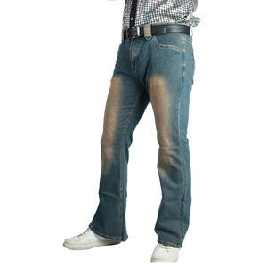 Pantalones vaqueros de mezclilla con lavado ácido para hombre, diseño personalizado al por mayor, estilo urbano, patrón sólido para la temporada de otoño - Product Image 5