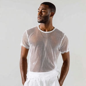 Camisetas de malla transparente para hombre, camisetas de verano para playa y natación, camisetas de malla de red para hombre - Product Image 6