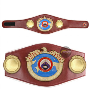 Cinturón de Campeonato Mundial de Boxeo WBO de Emiko Industry con Correa de Cuero Color Granate, Grosor Personalizado de Alta Calidad (6mm/4mm) - Product Image 1
