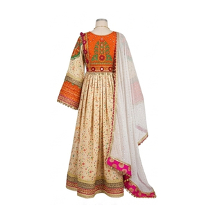 Vestido Tradicional Étnico Vintage Afgano Kuchi, Vestido de Boda Pakistaní, Ropa de Fiesta Multicolor, Vestido Afgano Kuchi - Product Image 3