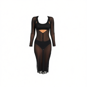 HDJ Plus Size One Piece Swimsuit <b>Tummy</b> <b>Control</b> Conservative Beachwear Sexy Monokini Bathing Suit SQ66289 - Product Image 2