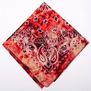 Bandana carré unisexe personnalisé en soie couleur unie, 49x49cm, pour l'extérieur, impression par sublimation thermique, foulard, brassard de motard, mouchoir - Product Image 3