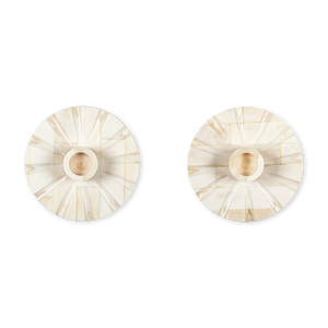 Porte-bougie romantique en os et laiton poli argenté, artisanal, décoratif, porte-bougie chauffe-plat de luxe, décoration d'intérieur, Saint-Valentin - Product Image 2