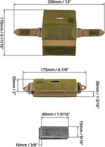 Sac de contrepoids pour casque tactique, pochette de contrepoids arrière, sangle d'épaule en nylon/polyester - Product Image 6