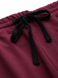 Pantalones Deportivos de Felpa de Algodón Color Granate para Hombre, con Franja Lateral, Cintura Elástica con Cordón, Tejido Transpirable, Ropa Casual de Invierno - Product Image 6