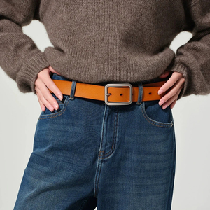 Wholesale <b>Men</b> Custom Pin Buckle Genuine Leather Casual Leather <b>Belts</b> High Quality Steel Buckle Custom Length Custom Color - Product Image 5