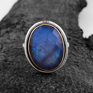 Natural Blue Fire <b>Labradorite</b> <b>Ring</b> 18k Gold Plated <b>Labradorite</b> Gemstone Women Jewelry Wedding <b>Ring</b> Gift For Women - Product Image 3