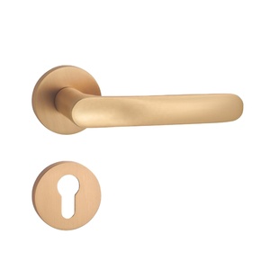 ชุดมือจับประตูทองเหลืองดีไซน์ทันสมัยพร้อมชุดล็อค - Product Image 1