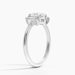 BOJ <b>Ring</b> 0103 Oval Cut <b>925</b> <b>Silver</b> Halo Stone Prong Setting Solitaire Diamond <b>Ring</b> 2ct D Color VVS1 Moissanite GRA Certified - Product Image 2