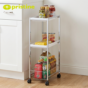 Wholesale Taiwan Furniture Manufacturer Housewares DIY MIT 3 TIER Slim Serving Storage Cart - Product Image 6
