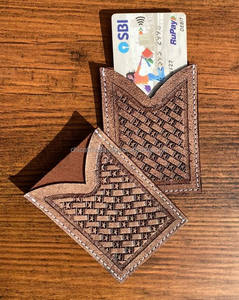 เคสใส่บัตรเครดิตทรงสี่เหลี่ยมผืนผ้าหนังถือด้วยมือขนาดเล็กน่ารักแบบตะวันตก - Product Image 4