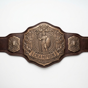 Personalized Championship <b>Belt</b> Custom Sports Award Trophy <b>Belt</b> Engraved Metal Plate Leather Strap Competition Premium Quality - Product Image 1