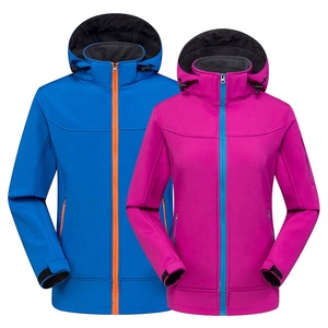 Windproof <b>Waterproof</b> Breathable Plain Softshell <b>Jacket</b>, Soft Shell <b>Jacket</b>, Softshell Coat with Removable Hood for Men and Women - Product Image 2
