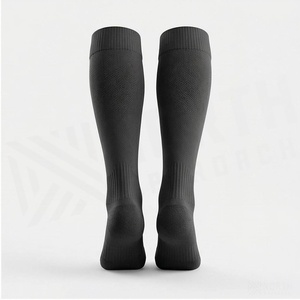North Approach <b>Knee</b> <b>High</b> <b>Socks</b> Breathable Spandex Polyester Cycling <b>Socks</b> for Adults Summer Solid Black - Product Image 2