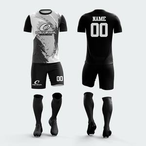 Uniforme de Fútbol Transpirable 100% Poliéster Antibacterial, Manga Corta, Secado Rápido, Diseño Frontal Personalizado con Nombre del Equipo, para Todas las Temporadas - Product Image 3