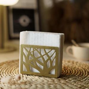 Servilletero de Metal Dorado Rectangular, Decoración Moderna para Mesa, Diseño Hecho a Mano Reutilizable para Uso Doméstico - Product Image 3