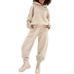 Customizable Casual Winter Tracksuit Set Soft <b>Fleece</b> Hoodie Jogger <b>Pants</b> Fitness Style With Long Length Hooded Collar suite - Product Image 5