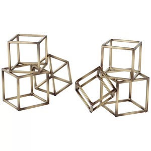 Porte-livres en forme d'ananas plaqué or, sculpture décorative en métal, accessoire de bureau élégant pour la maison, style glamour, 2 pièces - Product Image 2