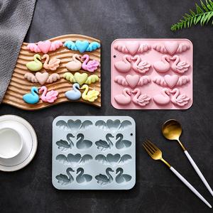 แม่พิมพ์ซิลิโคนสำหรับเค้กช็อคโกแลตเครื่องมืออบขนมรูปหงส์สำหรับเทศกาล - Product Image 3