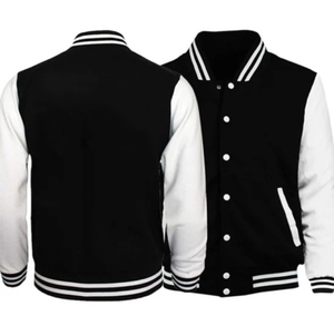 Veste universitaire personnalisée à la demande, corps en laine, manches en cuir avec broderie pour les marques de vêtements streetwear - Product Image 2