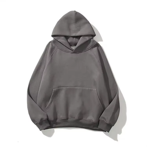 Vente en gros OEM : Nouveau sweat à capuche polaire personnalisé, chaud automne-hiver, unisexe, coupe croisée, uni, pour couple, avec épaules tombantes, livraison rapide - Product Image 3