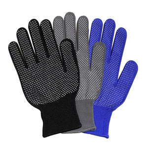 Industrial Protective Hand Gloves Supplier Cotton Grip Gloves for Logistics and Material Handling <b>PVC</b> Dotted Construction Gloves - Product Image 2