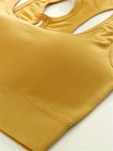 Women's <b>Longline</b> Fitness Tank Top with Removable Cups | Seamless Knit Racerback Sport <b>Bra</b> | Ladies Compression Activewear - Product Image 3
