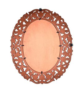 Decorative Wooden Wall <b>Mirror</b> Handmade Oval <b>Hanging</b> <b>Mirror</b> Custom Size Polished Frame for Bathroom Living Room Hallway - Product Image 2