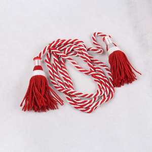 Cordones de Borlas, Cordón Hueco de Ganchillo, Hilo Trenzado Recubierto para Prendas, Bolsos y Cortinas - Product Image 1