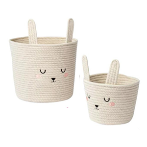 Panier de rangement en osier tissé pour enfants sur le thème animal Panier à linge en jacinthe d'eau pour la maison Rangement des vêtements - Product Image 6
