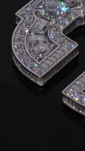 Colgante de Moissanita Personalizado con Letra, Chapado en Rodio, Plata 925, Estilo Hip Hop, Cadenas Doradas para Fiesta - Product Image 3
