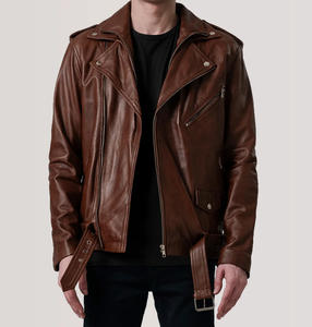 Chaquetas de Cuero Genuino Hechas a Mano para Hombre, Estilo Vintage, Nueva Llegada, Alta Calidad, Estilo Motero, para Senderismo al Aire Libre, Aspecto Elegante - Product Image 1