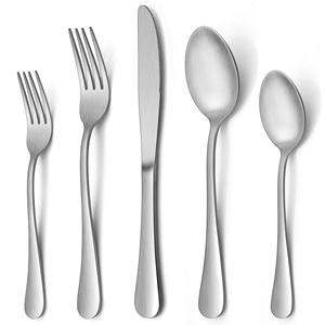Matériel en acier inoxydable, fabrication directe, vaisselle compatible lave-vaisselle, ensemble de couverts 24 pièces, finition polie miroir, design élégant - Product Image 6