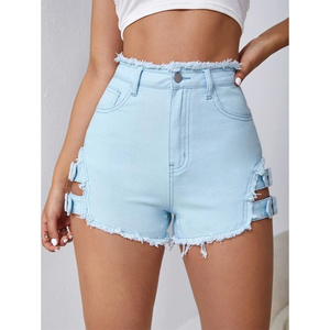 Shorts en jean pour femmes professionnels, élégants, style streetwear, avec bretelles, shorts de fabricant haut de gamme - Product Image 2