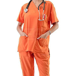 Nurse Hospital Scrubs Medical Uniform <b>Set</b> Breathable Soft Comfortable <b>Doctor</b> Clinic Workwear Top Pants - Product Image 4