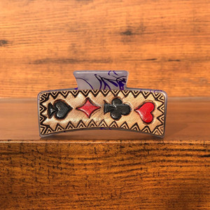 Nouvel arrivage de pinces à cheveux en cuir usiné fait à la main de style occidental épingles à cheveux en cuir véritable fait à la main accessoires pour femmes et filles - Product Image 2