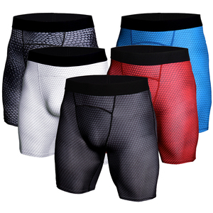 Pantalones Cortos de Compresión para Hombre al por Mayor, de Secado Rápido, Deportivos, Tipo Boxer, con Estampado de Panal, para Fitness, Gimnasio y Entrenamiento, Capa Base - Product Image 1