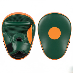 Best Quality White Gold Boxing <b>Focus</b> <b>Pads</b> Pu Leather Curved Target <b>Pads</b> for Training Sparring MMA Muay Thai Kickboxing <b>Focus</b> Mit - Product Image 5
