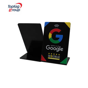 بطاقة عرض قائمة طعام مخصصة للمطاعم بتقنية NFC 13.56 ميجاهرتز من الأكريليك والبلاستيك PVC مع طباعة وحامل للطاولة - Product Image 2