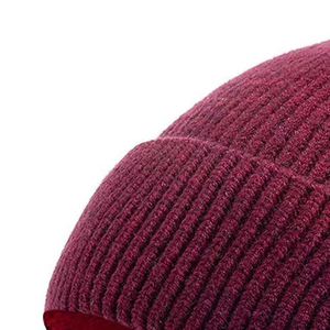 Hat Solid Color Casual <b>Winter</b> <b>Cap</b> 100% Acrylic Computer Knitted Ribbed Design Adult Size 56-58CM - Product Image 6