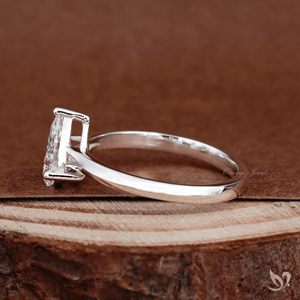 Anillo de Compromiso Clásico y Moderno con Corte de Pera, 1 CT, Diamante Cultivado en Laboratorio con Certificado IGI, Solitario de Dos Piezas en Oro de 10K, para Regalo de Aniversario - Product Image 2