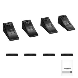 Set di 4 Denti per Benna Escavatore X156L con Perni in Acciaio, Resistenti, Lunghi 5.3, per Scavo Efficiente e Fluido, Nuova Condizione - Product Image 1