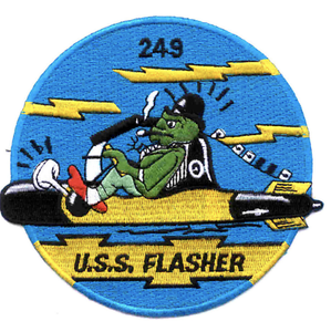 U.S.S. Patch brodé thermocollant Flasher 249, cercle en feutre non tissé, patch cadeau - Product Image 1