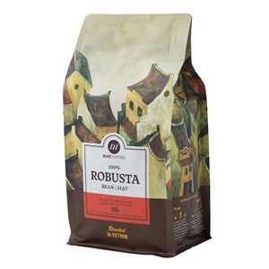 กาแฟโรบัสต้าคั่วเต็มเมล็ด 100% คุณภาพเวียดนาม บรรจุในถุง  รับผลิตแบบ OEM/ODM ตามความต้องการ - Product Image 1