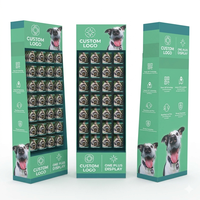 Étagère de présentation pliable personnalisée en carton ondulé écologique pour aliments, en-cas et bonbons avec crochet