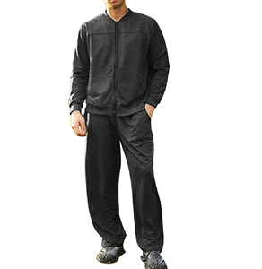 Traje deportivo con cremallera frontal para hombre, conjunto de 2 piezas para correr, chándal informal, rompevientos - Product Image 2