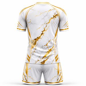 Fabricante de Uniformes de Fútbol Personalizados, Proveedor de Conjuntos de Camisetas de Fútbol, Fábrica de Ropa Deportiva OEM, Malla 100% Poliéster que Absorbe la Humedad - Product Image 2