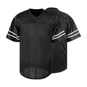 Maillot de football professionnel respirant à manches courtes en mesh, haute qualité, 100% polyester, personnalisable, pour entraînement de football - Product Image 1